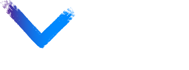VTrix horizontal logo, white