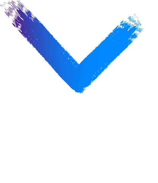 VTrix vertical logo, white